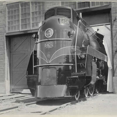 Canadian National Diesel Locomotive #6404 Leaving Montreal Motor Works in 1937