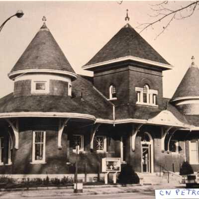 Photograph, CNR Station, Petrolia, Ontario, Canada.