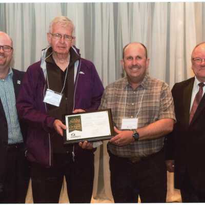 Photo of NORMHC receiving 2017 Civic Award, Apr. 27 2017