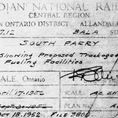Canadian National: Plan Showing the Proposed Trackage and Diesel Fueling Facilities at South Parry