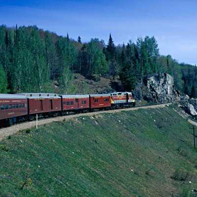 Photograph, Algoma Central Locomotive 155, Mekatina, 1972.