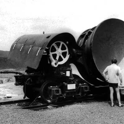 Photograph, BN Slag Pot display.