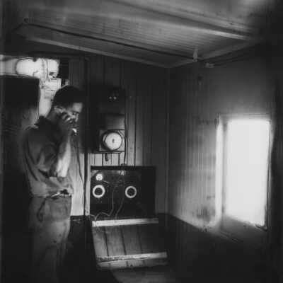Photograph, Radio on a caboose & locomotive in operation, Canadian National Railways (CNR).