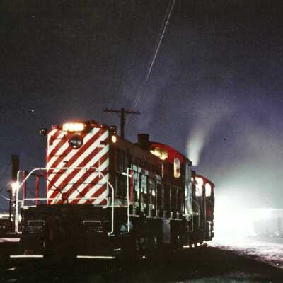 Photograph - CP Rail locomotive at night