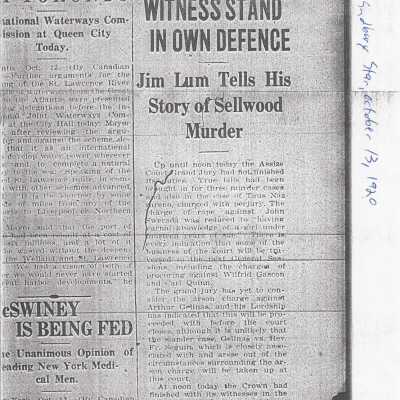 Document- "Chinaman on Witness Stand in Own Defence"