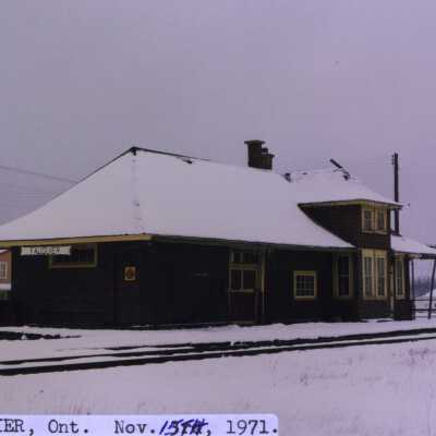 Photograph, CNR Station at Fauquier, Ontario, November 15th 1971.