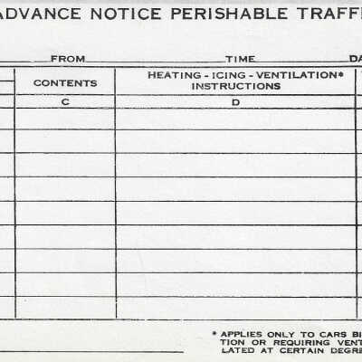 Canadian National: Advance Notice Perishable Traffic