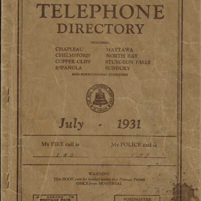 Official Telephone Directory July 1931 by Bell Telephone Company of Canada