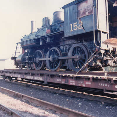 Photograph - Canadian National Steam Locomotive 152 being transported (Series of 49 Pictures)