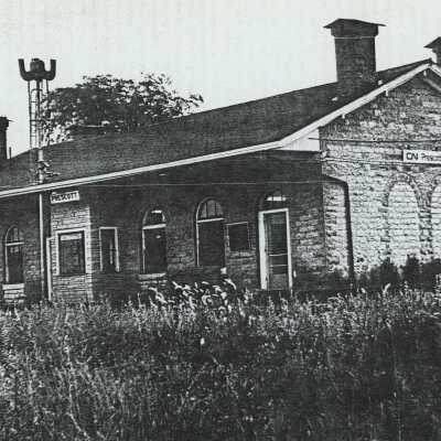 Photograph, CNR Station at Prescott, Ontario.
