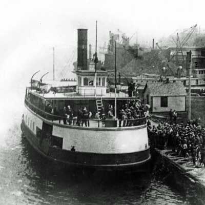 Photograph - Passengers boarding the Algoma ferry