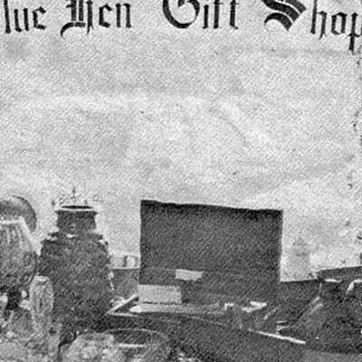 Newspaper Advertisement, Blue Hen Gift Shop.