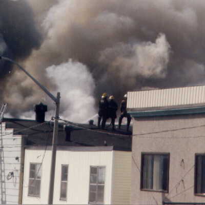 Photograph, Capreol Hardware Store Fire, May 2nd 1986.
