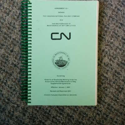 Agreement 10.1 between the Canadian National Railway Company and The Brotherhood of Maintenance of Way Employees January 1st 2001