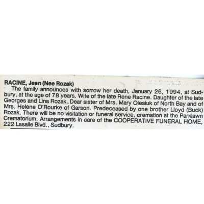 Document, Obituary, Jean Racine.