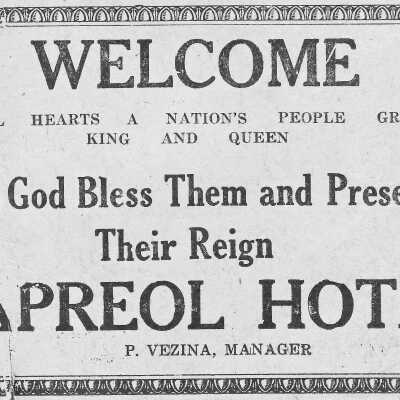 Newspaper Advertisement, Capreol Hotel.