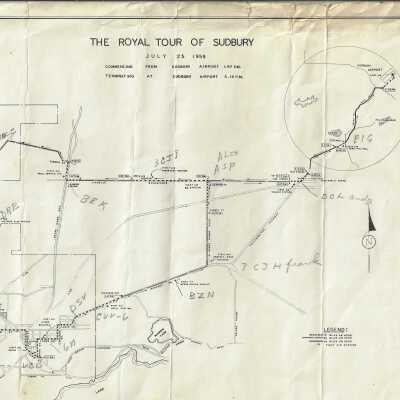 Map: The Royal Tour of Sudbury