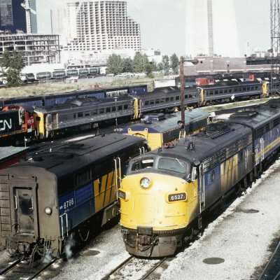 Photograph - VIA Rail train no. 6527 in railroad yard