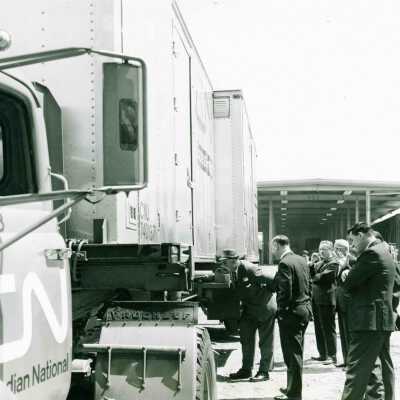 Photograph, Opening Ceremony for CN Rail Express Service, Guelph, Ontario.