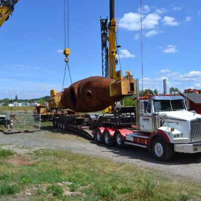 Photograph, NORMHC, Hot Metal Car Move into Prescott Park.