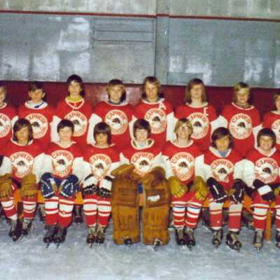Photograph- Capreol Firefighters Hockey Team Group Photograph Unknown People