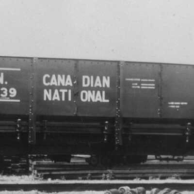 Photograph, Side view of Canadian National Railways general services gondola No. 127239.
