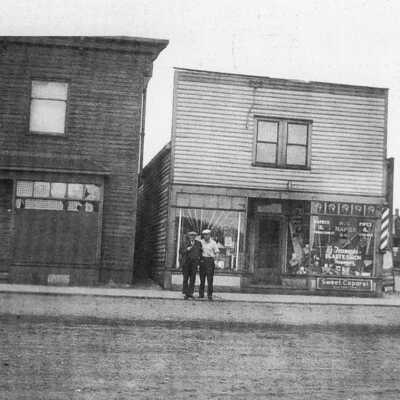 Photograph, "G.W. Napier's Barber Shop"