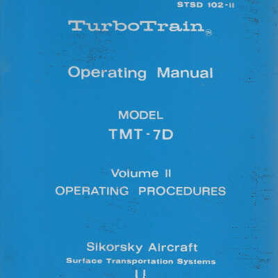 Turbotrain Operating Manual Model TMT - 7D Volume II