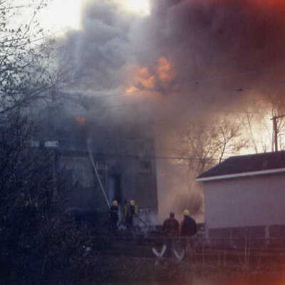Photograph, Capreol Hardware Store Fire, May 2nd 1986.