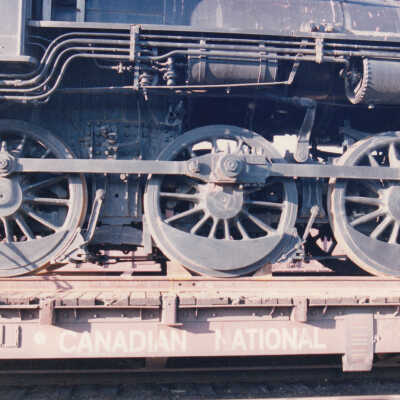 Photograph - Canadian National Steam Locomotive 152 being transported (Series of 49 Pictures)