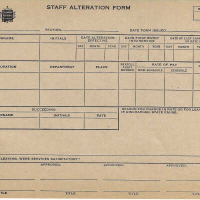 Canadian National: Staff Altercation Form