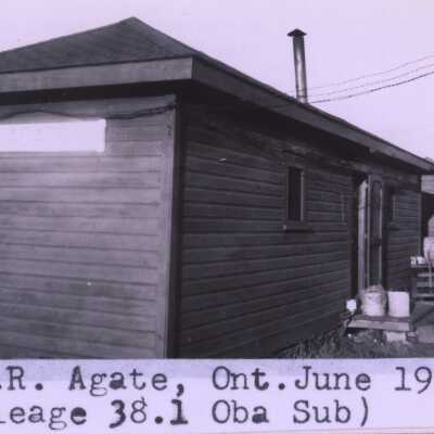 Photograph, CNR Station at Agate, Ontario, June 1948.