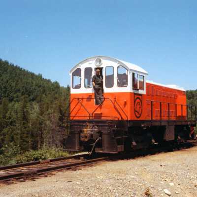 Photograph, GDJ Slide, Falconbridge Engine 108, 1970.