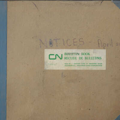 Canadian National: Bulletin Book for Rule 83 Uniform Code of Operating Rules