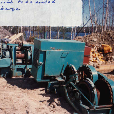 Photograph, Train Derailment, 1988, Set of 175 Pictures. "Material to be loaded on barge"