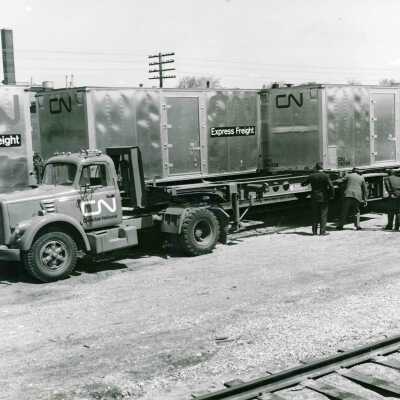 Photograph, Opening Ceremony for CN Rail Express Service, Guelph, Ontario.