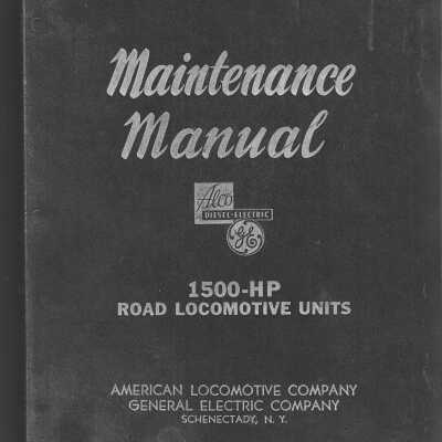 Maintenance Manual Alco/GE 1500 road locomotive units