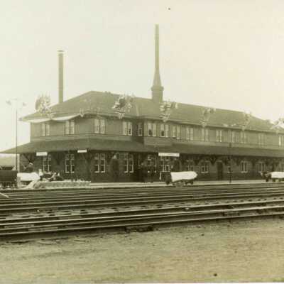 Photograph, Capreol Station for Royal Visit, 1939.