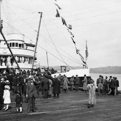 Photograph, Steamer at Prince Rupert, Grand Trunk Pacific Railway.