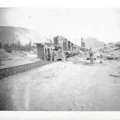 Photograph - Truck Train collision at Sellwood Hanna Mining site
