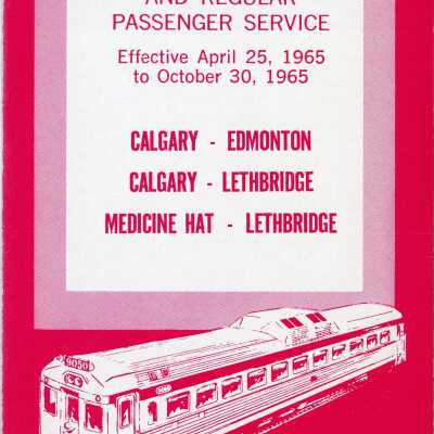 Condensed Timetable, Canadian Pacific "Dayliner", April 25th 1965 to October 30th 1965.