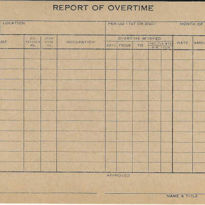 Canadian National: Report of Overtime
