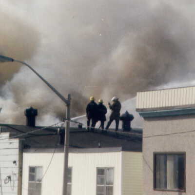 Photograph, Capreol Hardware Store Fire, May 2nd 1986.