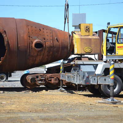 Photograph, NORMHC, Hot Metal Car move from INCO to Prescott Park.