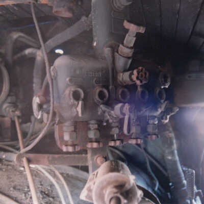 Photograph - Canadian National Steam Locomotive 152 being transported (Series of 49 Pictures)