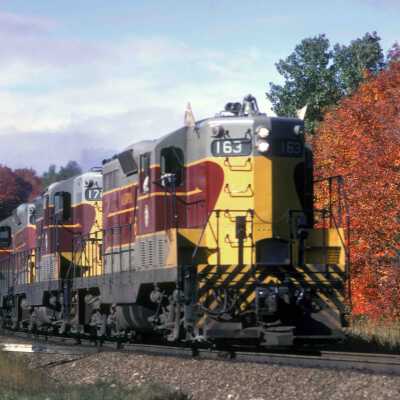 Photograph, Algoma Central Locomotive 163, NB Northland, 1972.