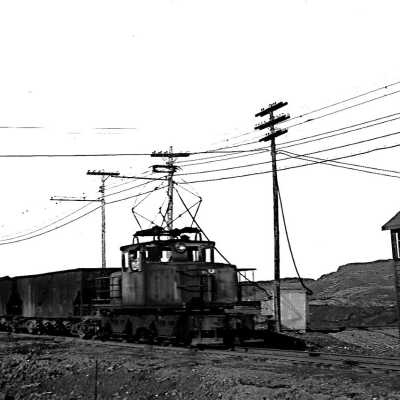 Photograph, INCO Loco #116 & Frood Ore.