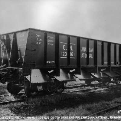 Photograph, Canadian National Railways 70 ton sand car.