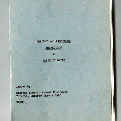 Freight and Passenger Inspection & Periodic Dates