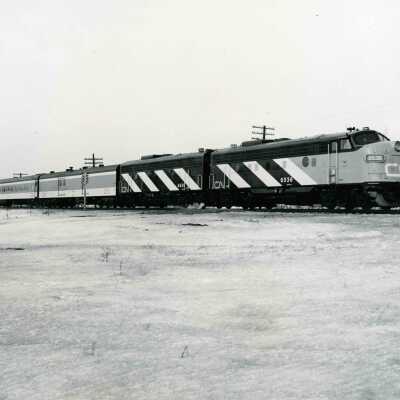 Photograph, Opening Ceremony for CN Rail Express Service, Guelph, Ontario, Locomotive 6536.